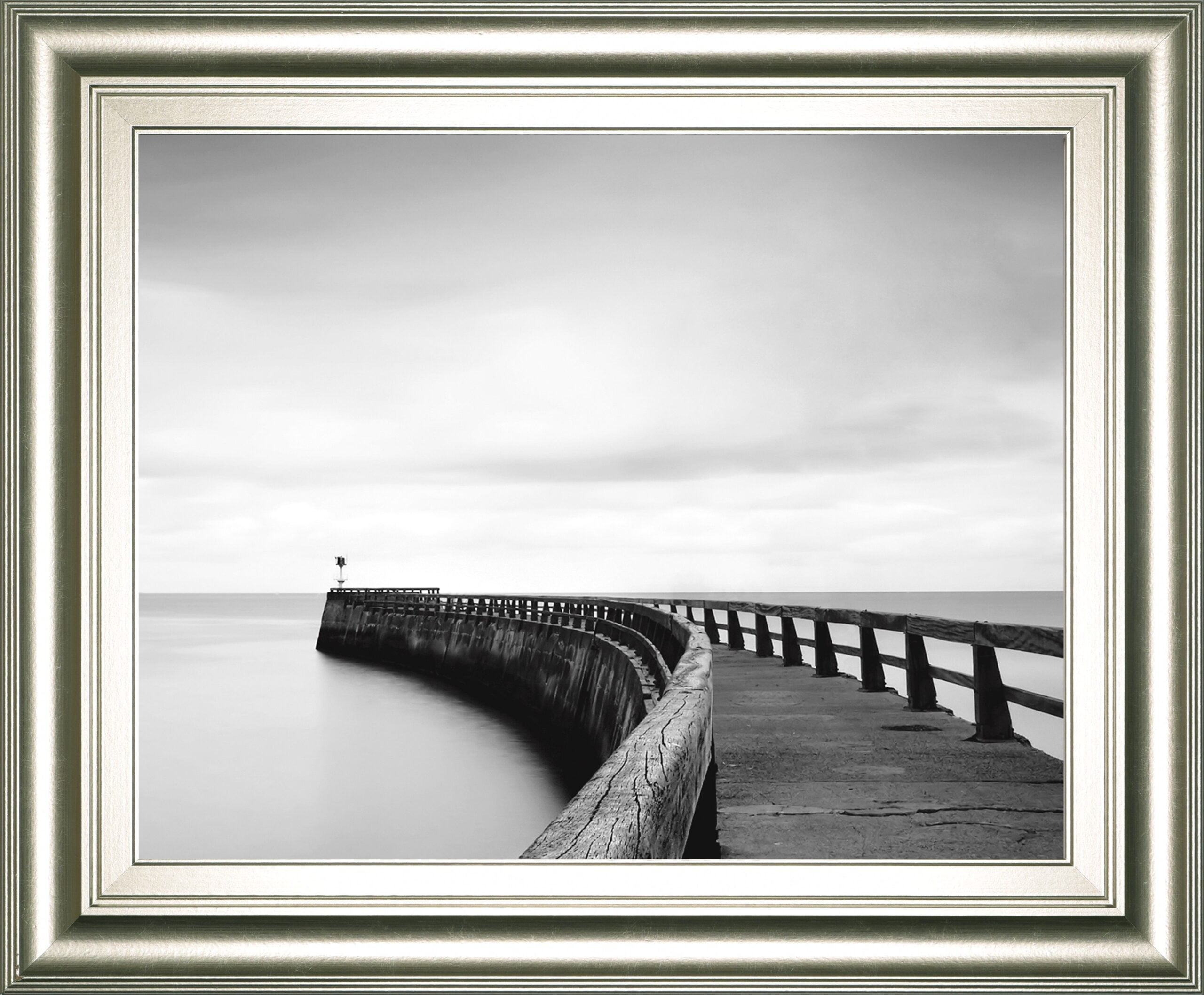 Into The Mist By Papiorek - Framed Print Wall Art - Gray