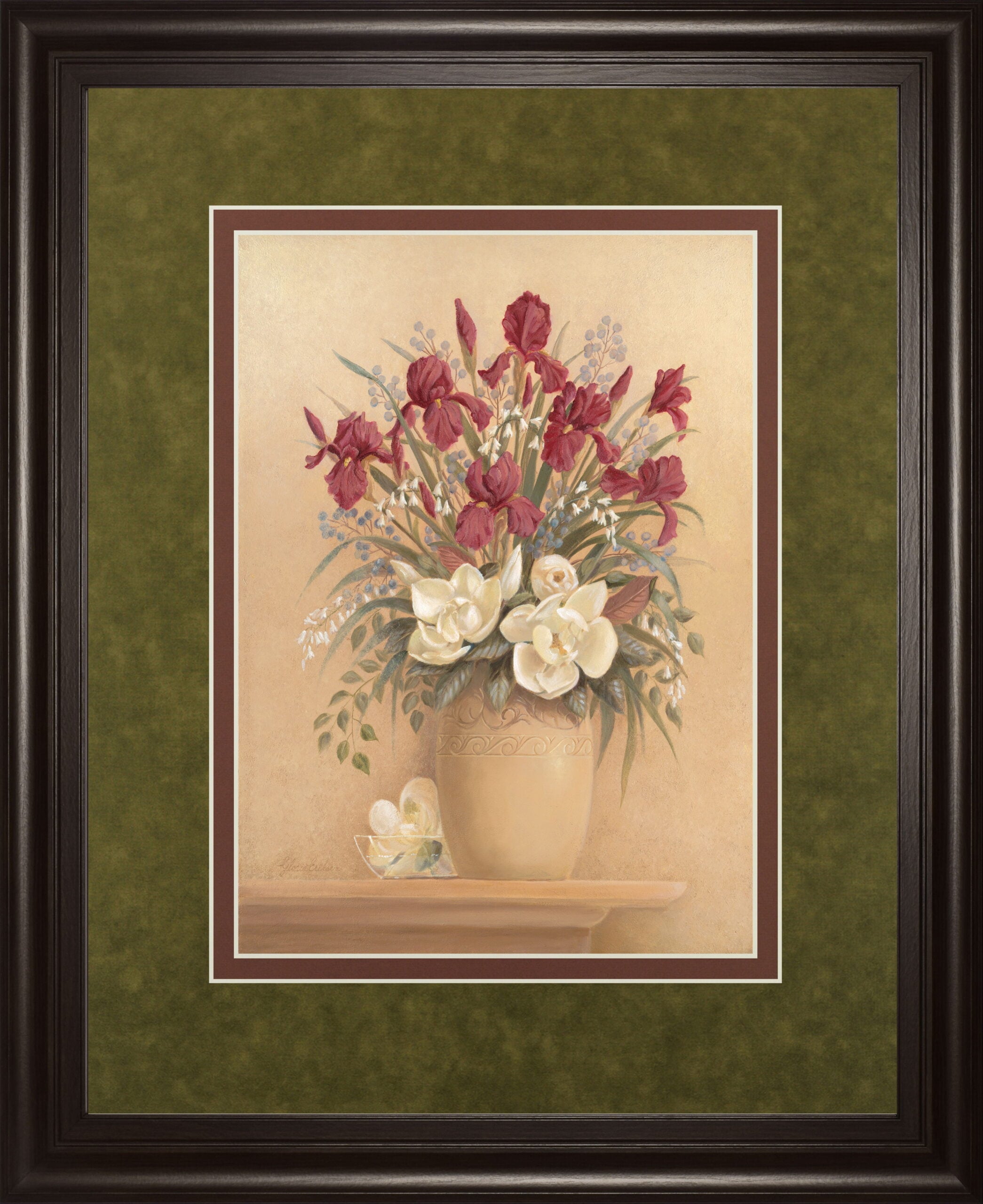 Classic Petal I By Gloria Eriksen - Framed Print Wall Art - Beige