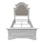Magnolia Manor - Twin Upholstered Bed - White - Image 2