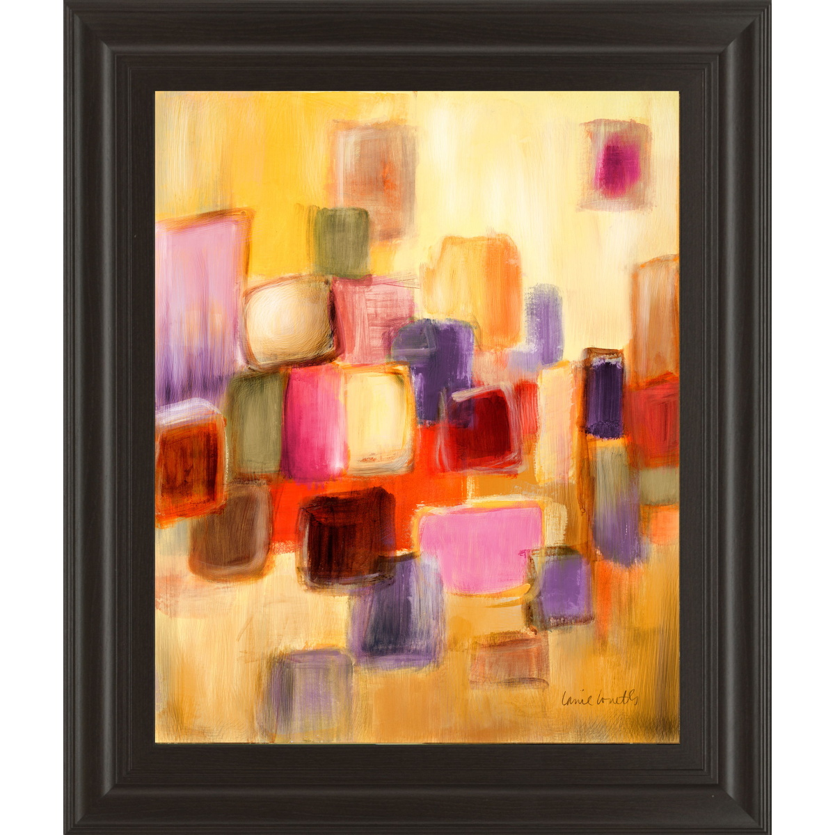 21ab9f276de7dd4e17997ea3b9eed89f Sonata I By Lanie Loreth - Framed Print Wall Art - Yellow - Image 1