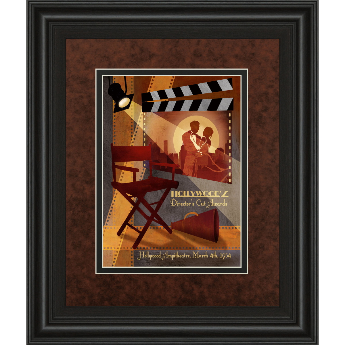 2205b6275372cfd8b318e185c02c5e53 34x40 Director's Cut Awards By Conrad Knutsen - Framed Print Wall Art - Red - Image 1