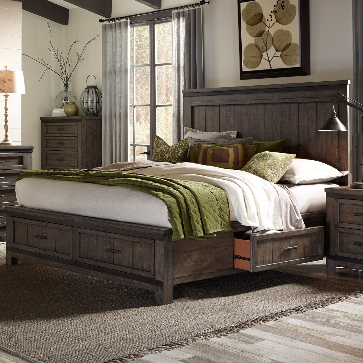2277a6888fad8016d03f32fe7c1e8beb Thornwood Hills - Queen Two Sided Storage Bed - Dark Gray - Image 1