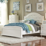 Stardust - Twin Panel Bed - White