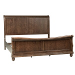 Rustic Traditions - Queen Sleigh Bed - Dark Brown - Image 2