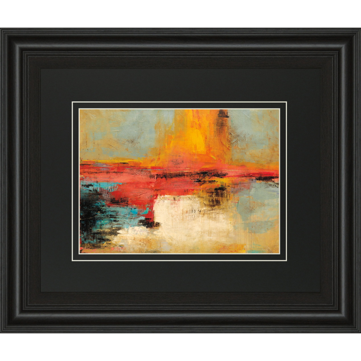 378348ecce8867b96356c9af53e3af86 Acertijo By Santos Villareal - Framed Print Wall Art - Orange - Image 1