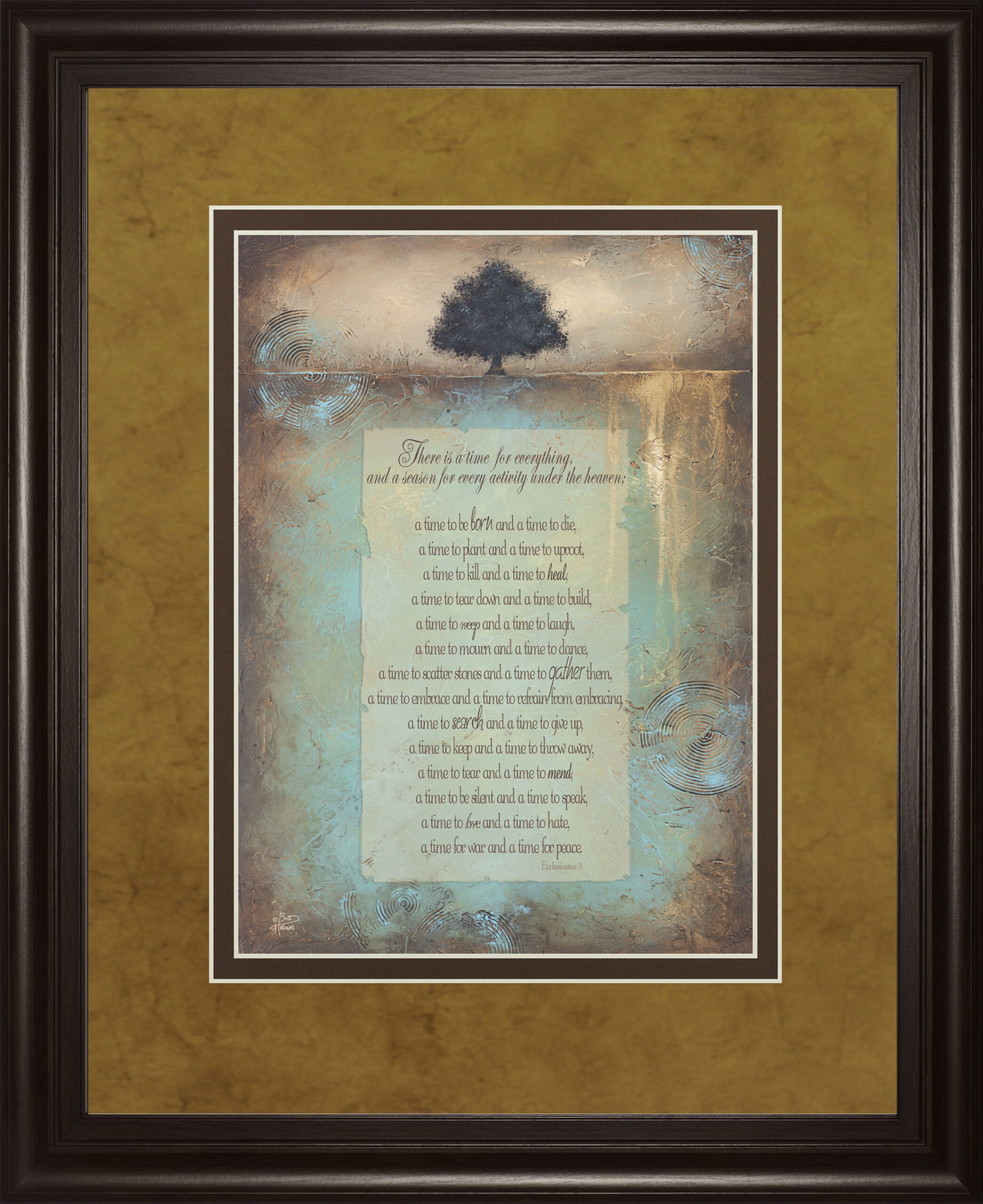 Time For Everything By Brit Hallowell - Framed Print Wall Art - Light Brown