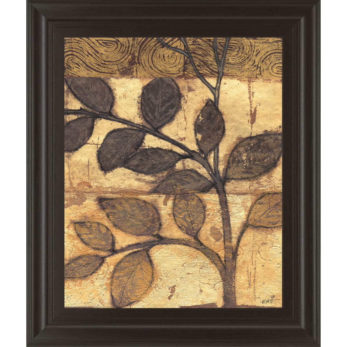 3de89c3873bbfd693688287216aec737 Bronzed Branches I By Norman Wyatt, Jr. - Framed Print Wall Art - Light Brown - Image 1