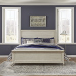 Farmhouse Reimagined - King Sleigh Bed - White
