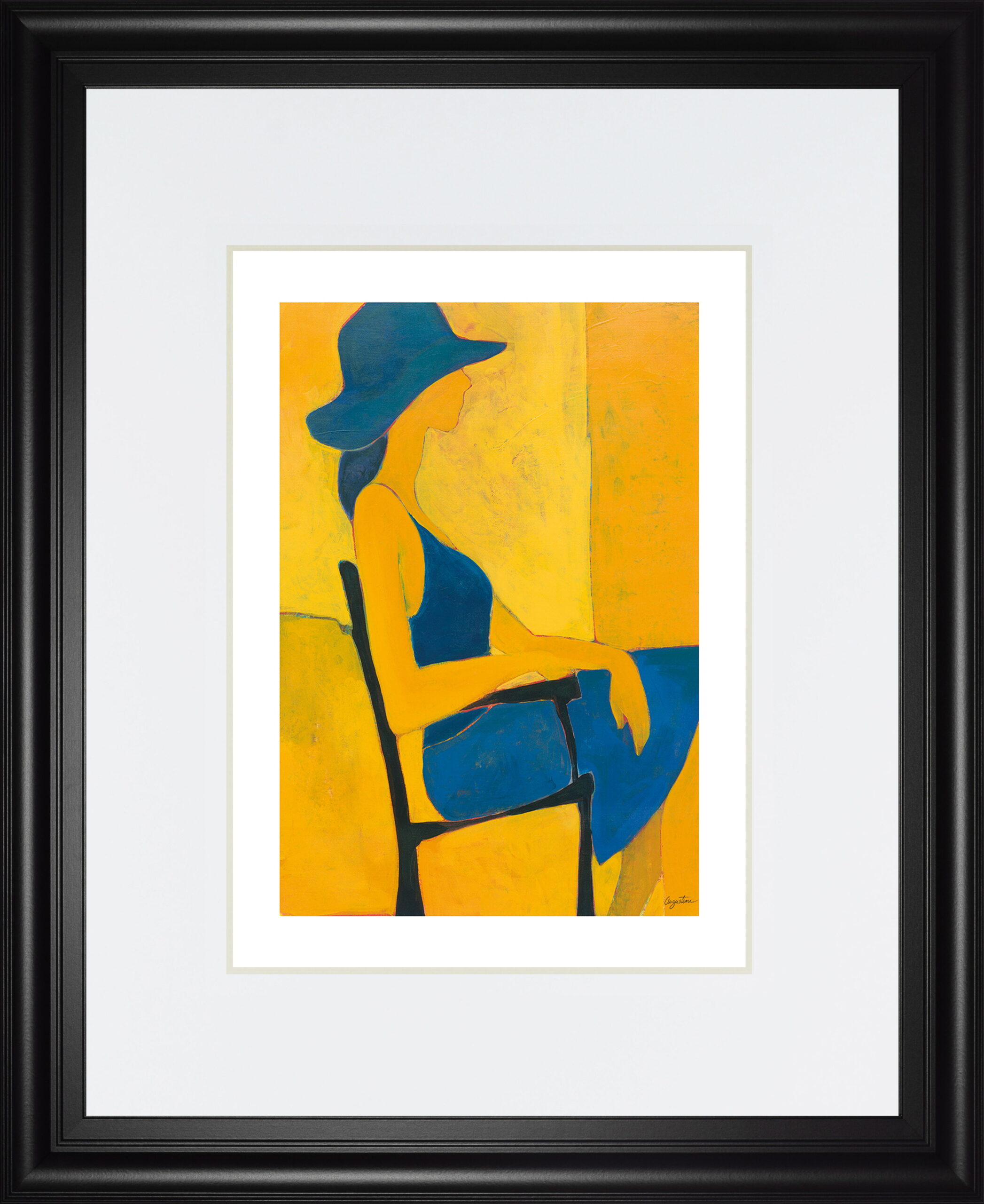 In View Of Il By Augustine - Framed Print Wall Art - Yellow