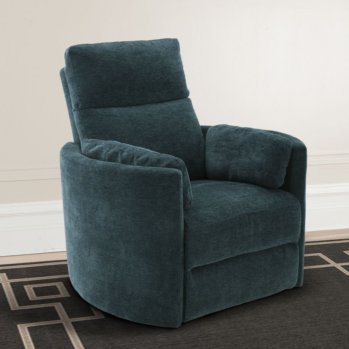 426054519a601fc9bac83db24c7fa075 Radius - Power Swivel Glider Recliner - Peacock - Image 1