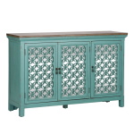 Kensington - 3 Door Accent Cabinet - Blue - Image 3