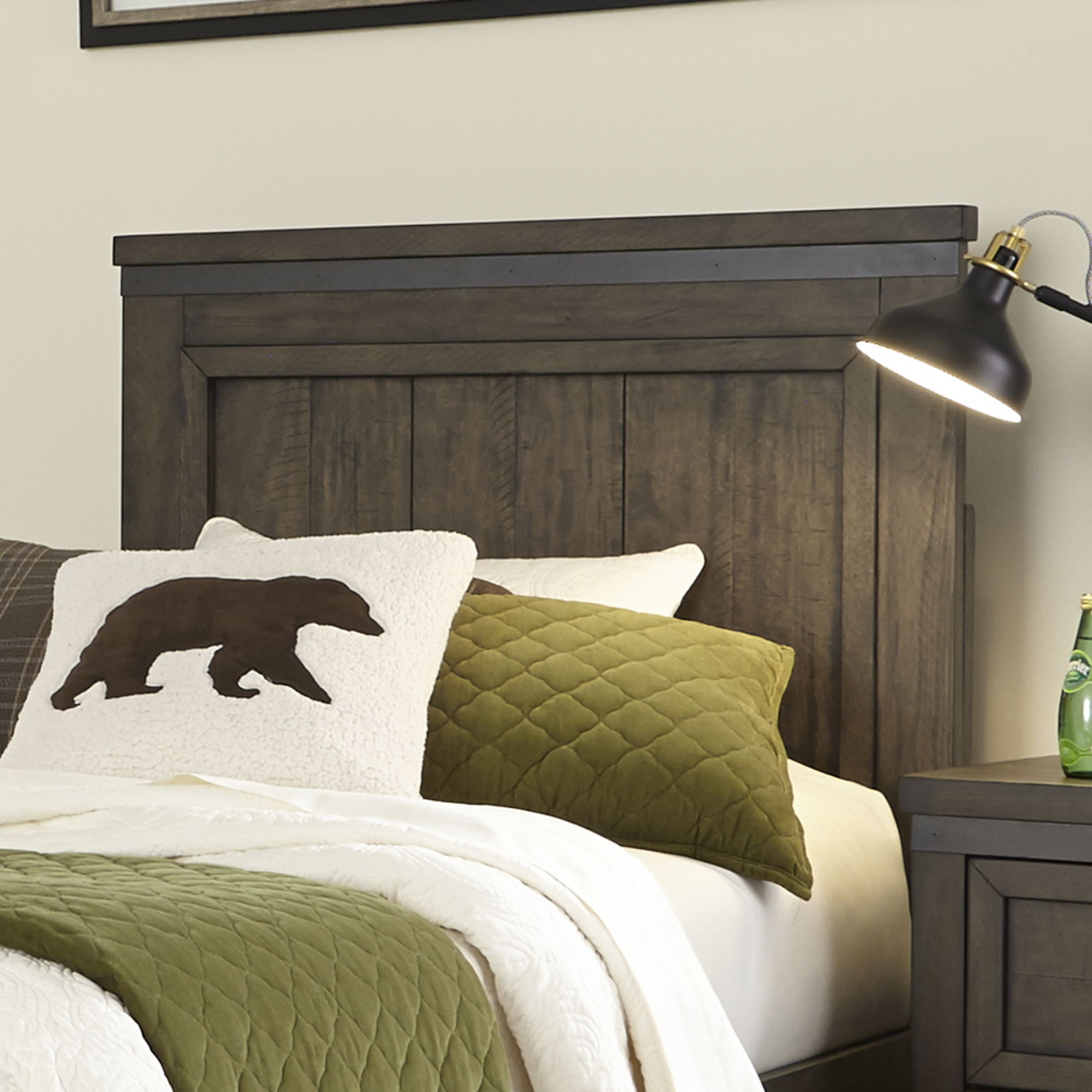 4f6f016abae41735cb960f6c9e8c4572 Thornwood Hills - Twin Panel Headboard - Dark Gray - Image 1
