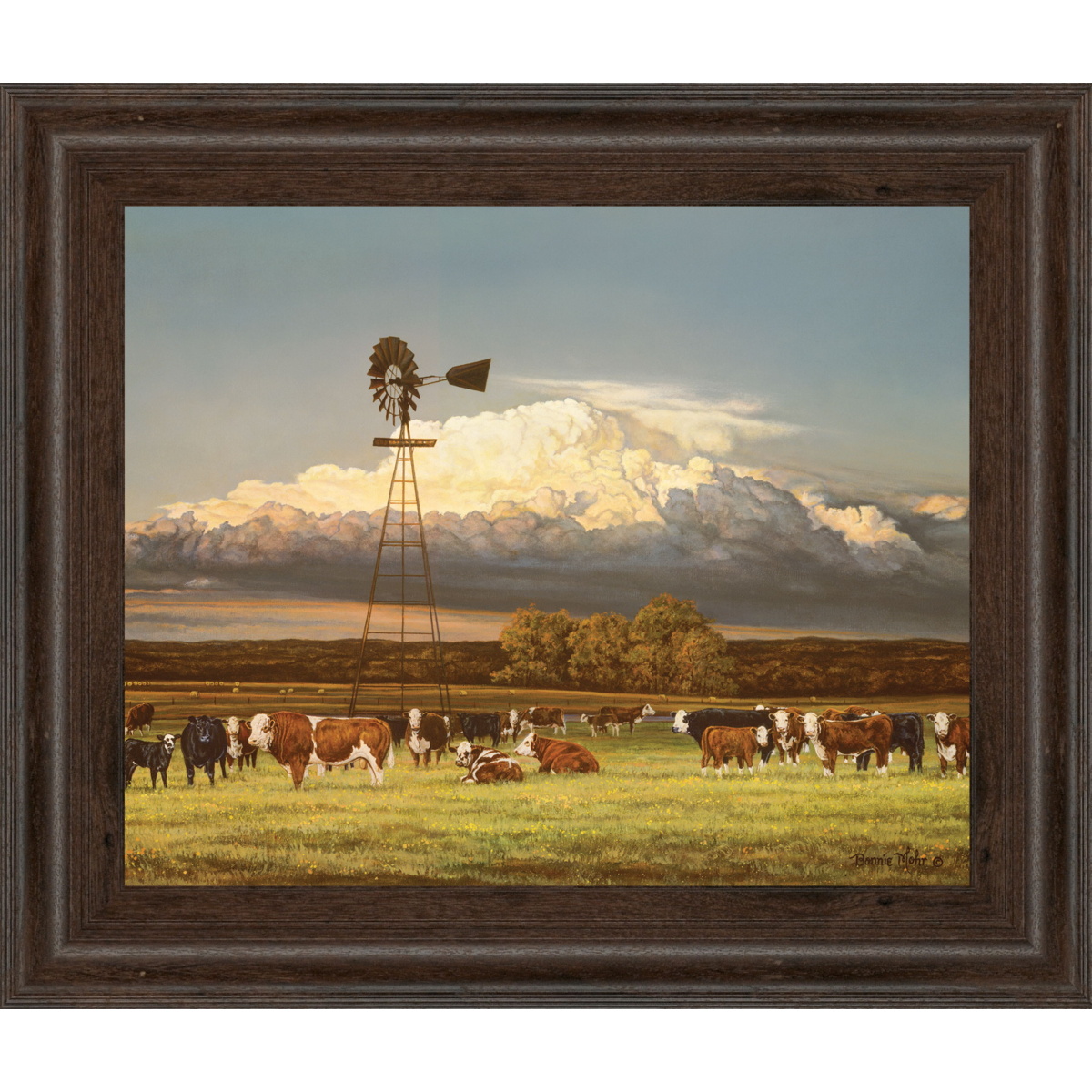50f6a91fa48f4f7d97f785eeb971fea5 Summer Pastures By Bonnie Mohr - Framed Print Wall Art - Light Brown - Image 1