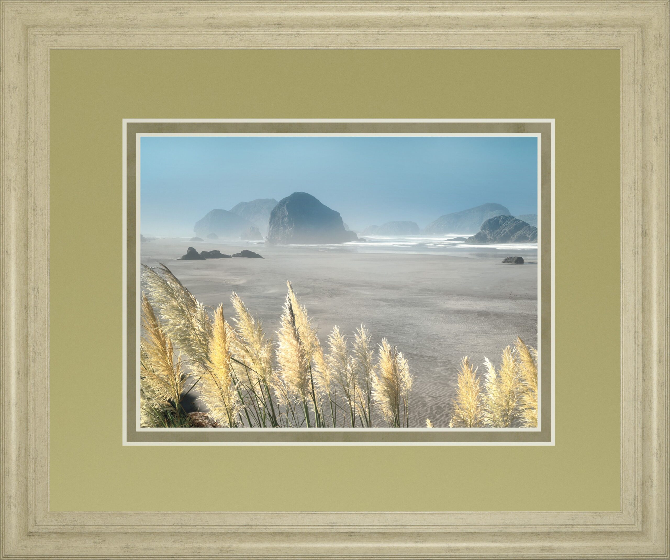 Pompas Beach By Frates - Framed Print Wall Art - Beige
