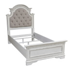 Magnolia Manor - Twin Upholstered Bed - White - Image 3