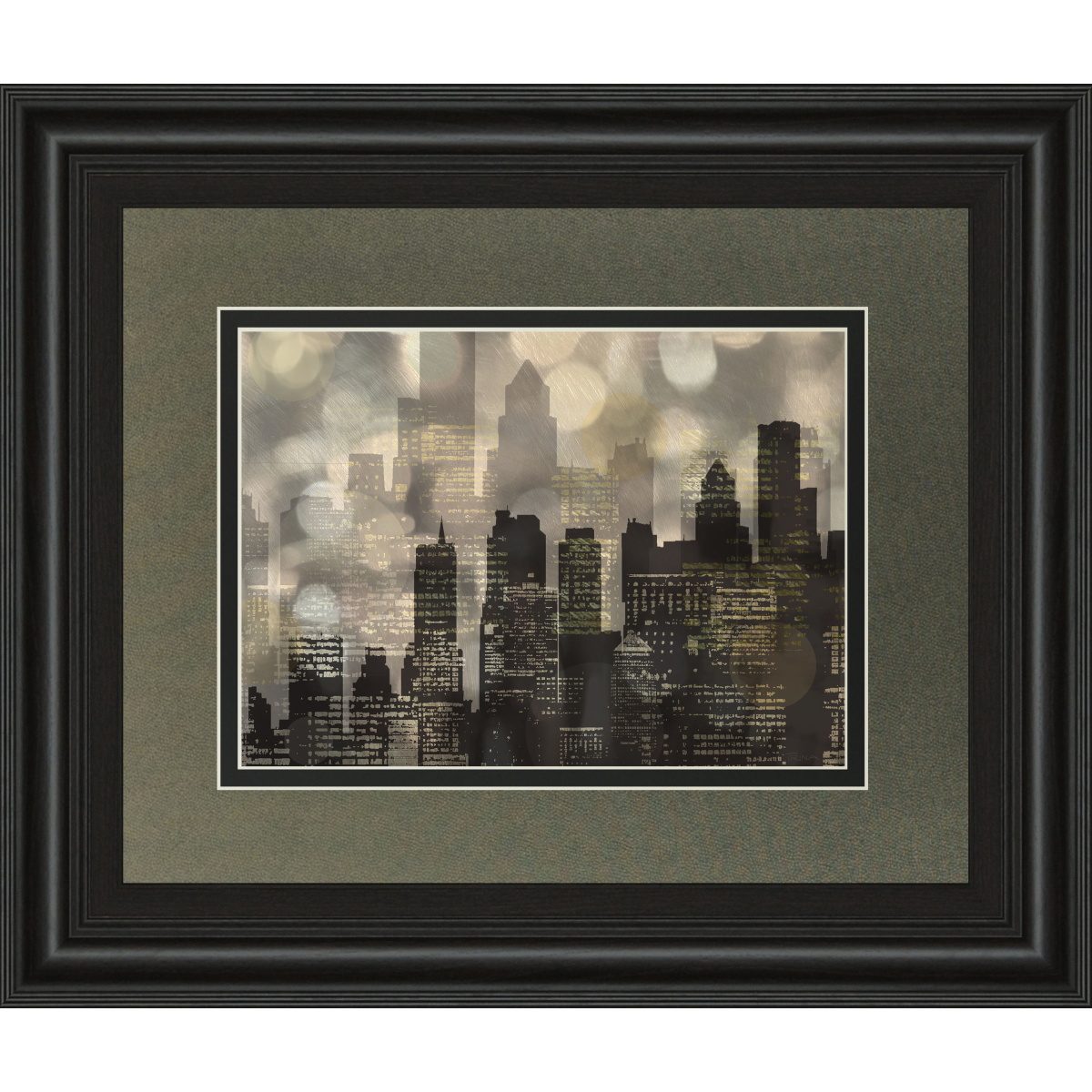 6731ede62e43965835cf42cd9025a5fd City Lights By Katrina Craven - Framed Print Wall Art - Black - Image 1