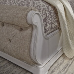 Abbey Park - King Upholstered Sleigh Bed - White - Image 7