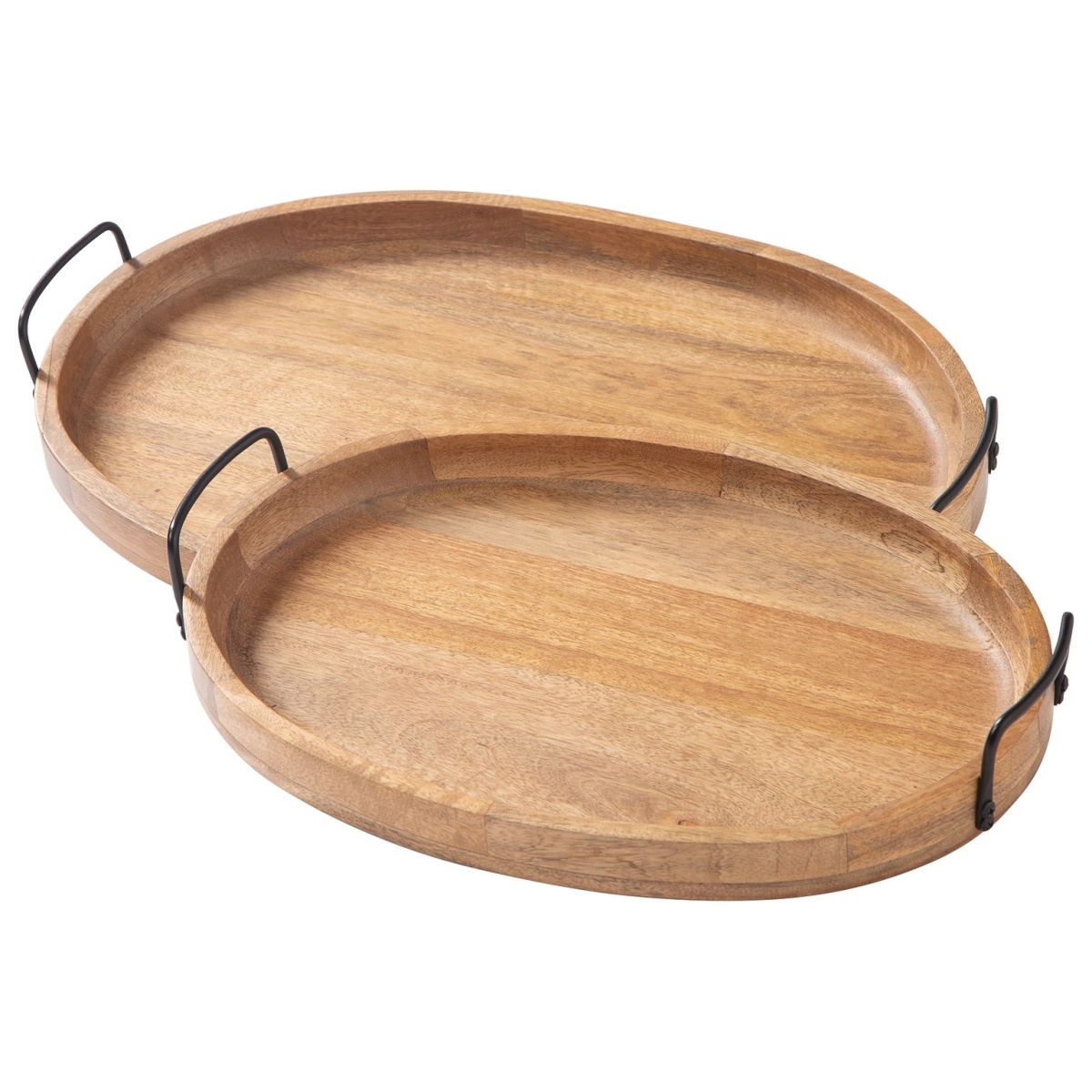 6e5c1bc772b25cf0ba0906cf098fe48f Jocelyne - Tray Set (Set of 2) - Brown / Black - Image 1