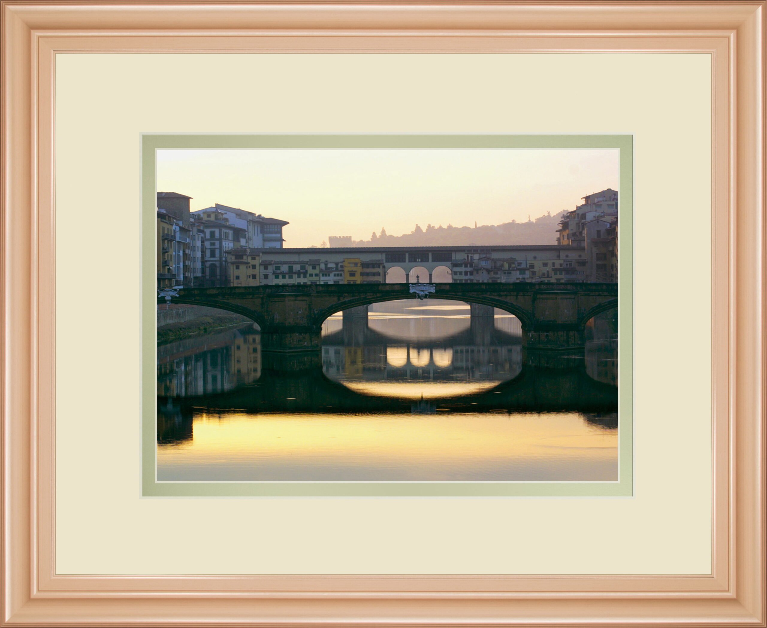 Ponte Vecchio By Bill Philip - Framed Print Wall Art - Dark Gray