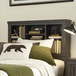 Thornwood Hills - Full Bookcase Headboard - Dark Gray