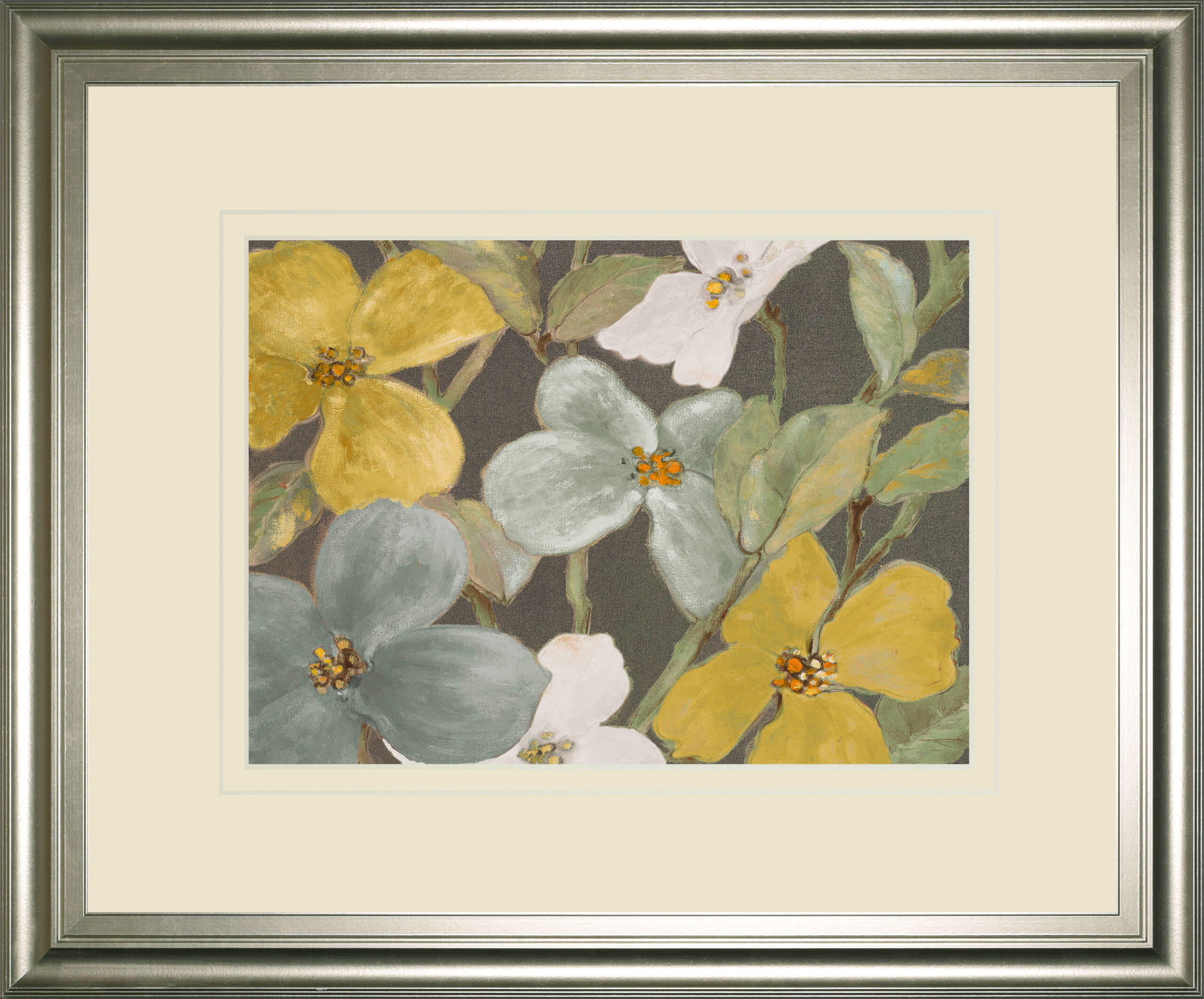 Garden Party In 2 By Lanie Loreth - Framed Print Wall Art - Beige