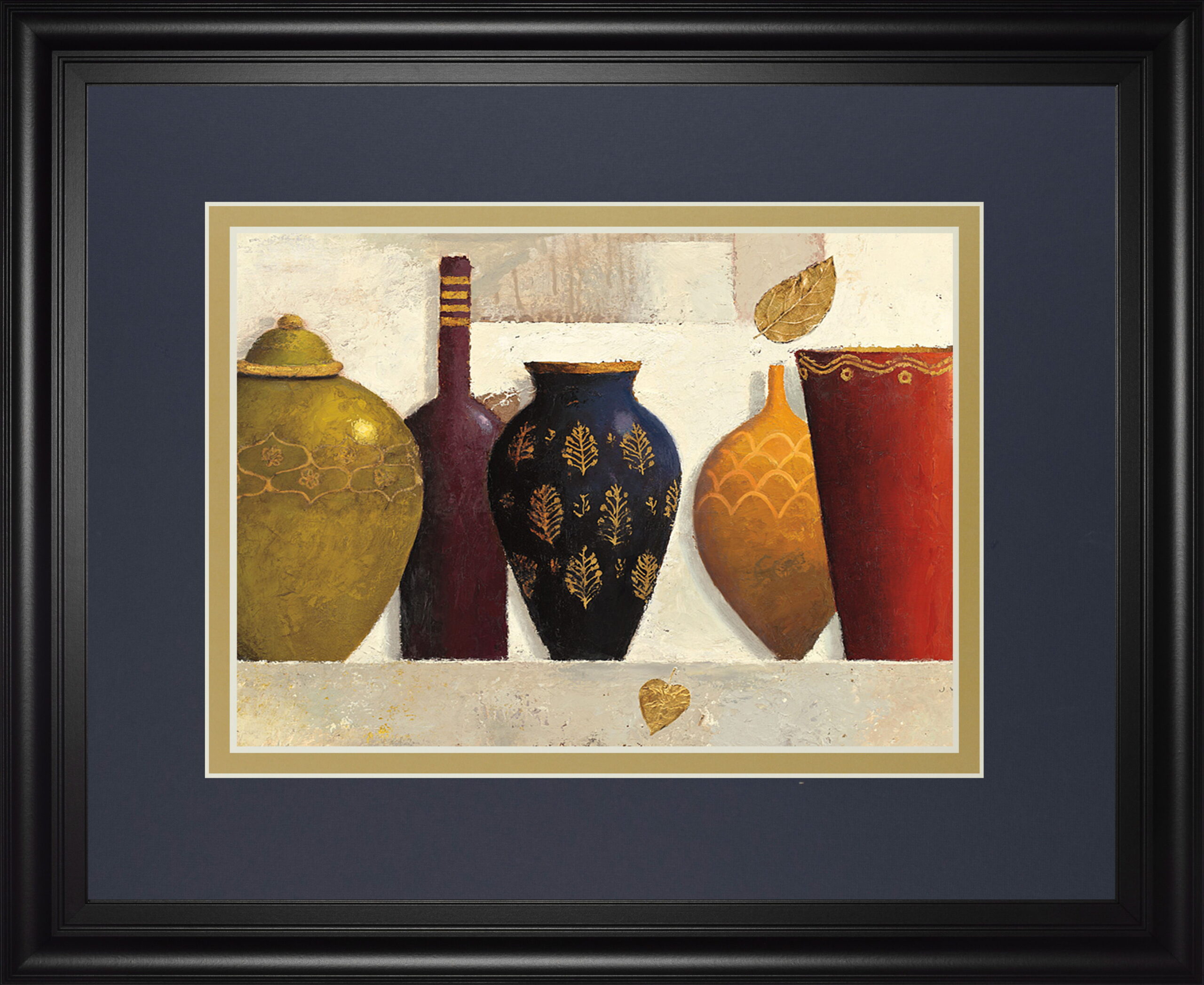 Jeweled Vessels By J. Wiens - Framed Print Wall Art - Dark Gray