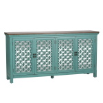 Kensington - 4 Door Accent Cabinet - Blue - Image 3
