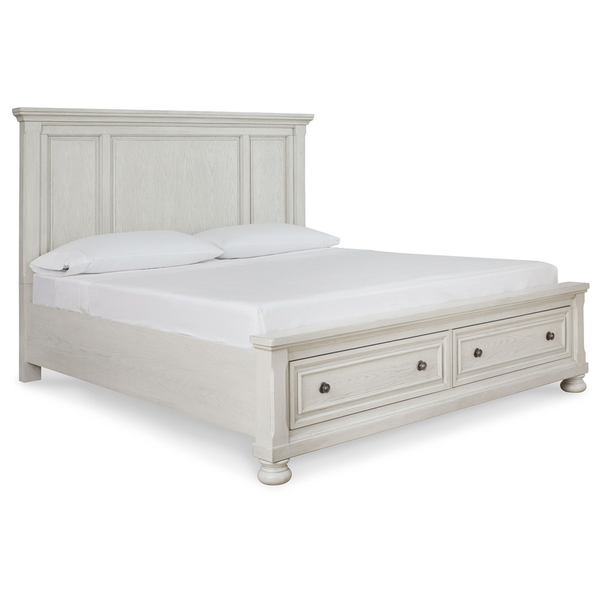 8e21647ca8c8d0e0ae75099c5b4798be Robbinsdale - King Panel Storage Bed - Antique White - Image 1
