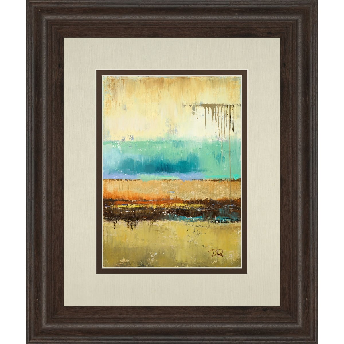 91240e1e42feb14693d9873a306563ad Rain I By Patrica Pinto - Framed Print Wall Art - Green - Image 1