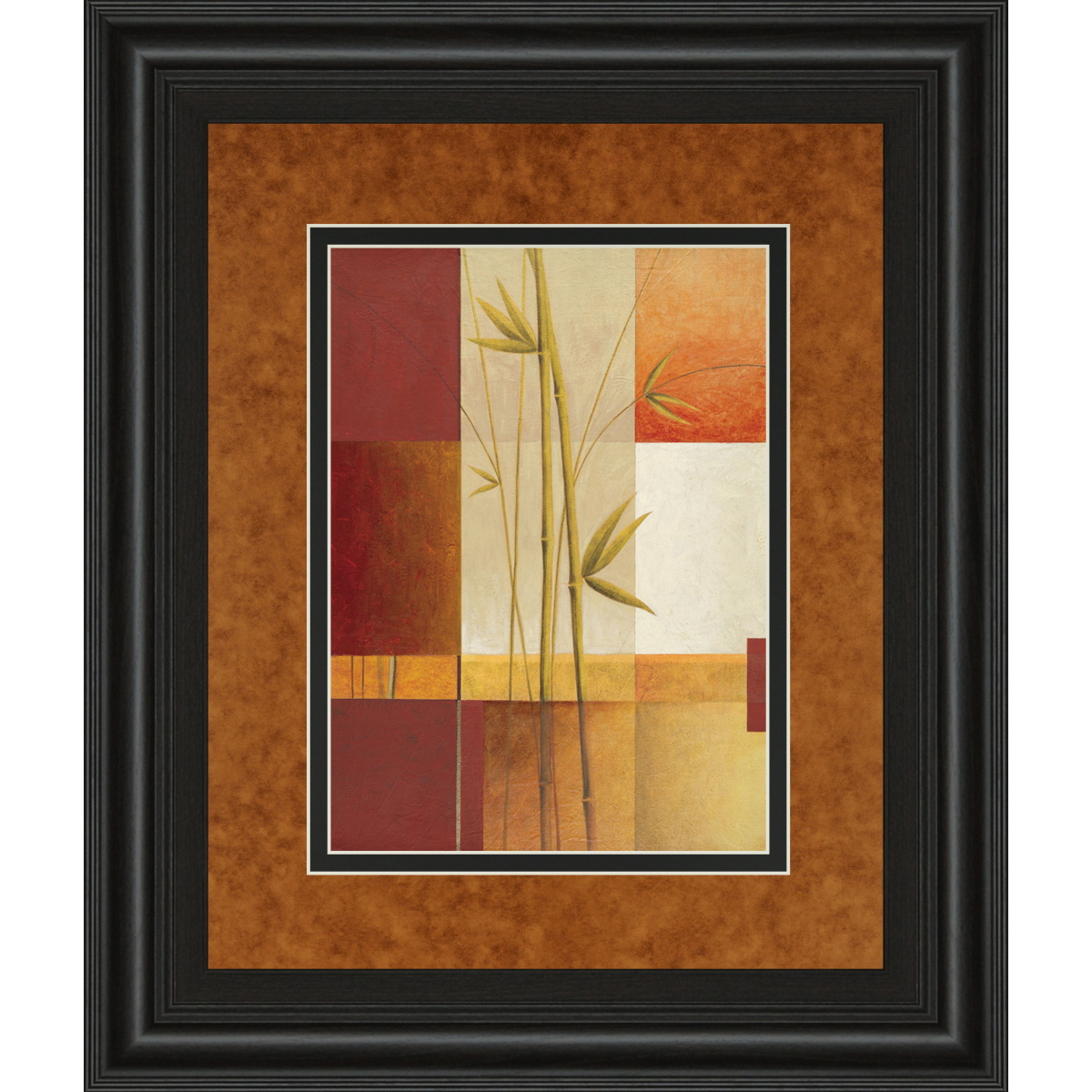 94010aac857f067331f3310fd2742312 Contemporary Bamboo I By Estudio Arte - Framed Print Wall Art - Orange - Image 1