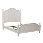 Farmhouse Reimagined - Queen Poster Bed - White - Image 2