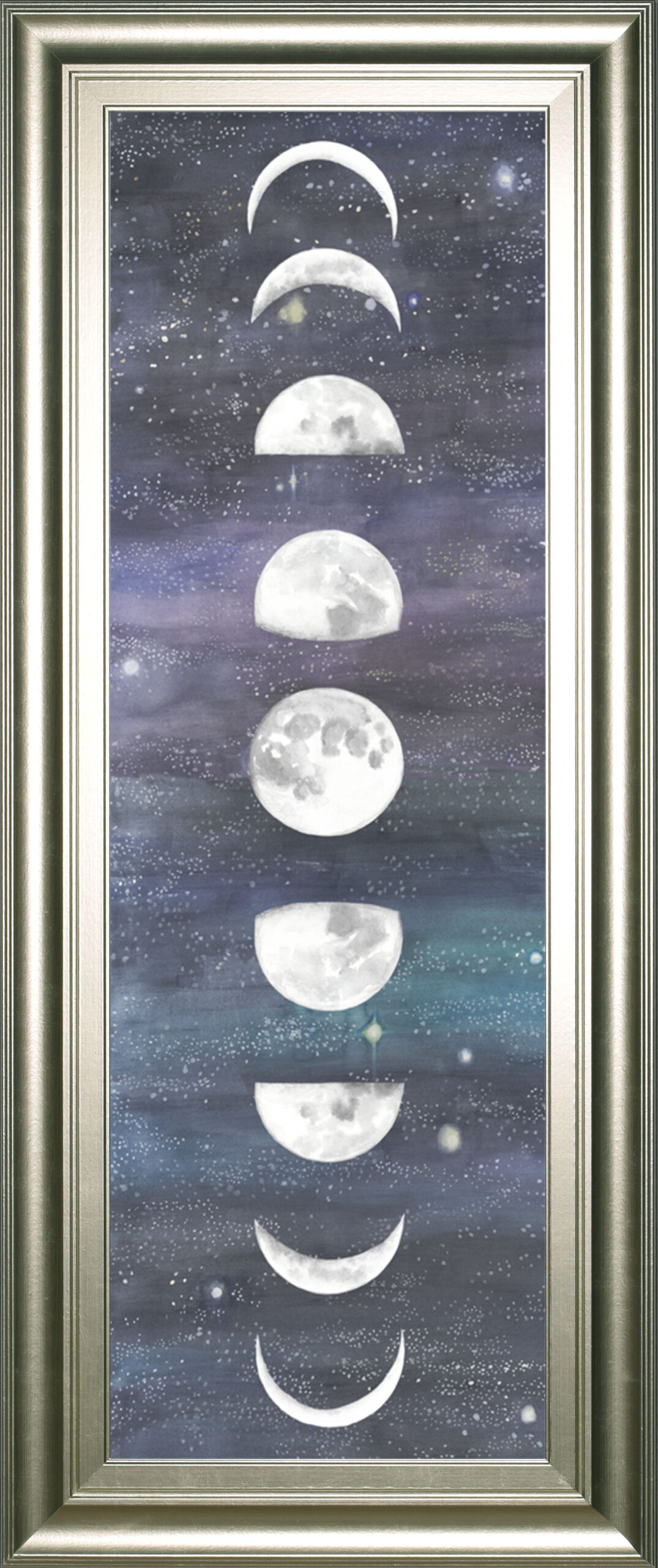 Moon Chart I By Naomi Mccavitt - Framed Print Wall Art - Dark Gray