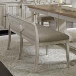 Farmhouse Reimagined - Upholstered Bench - White - Image 2