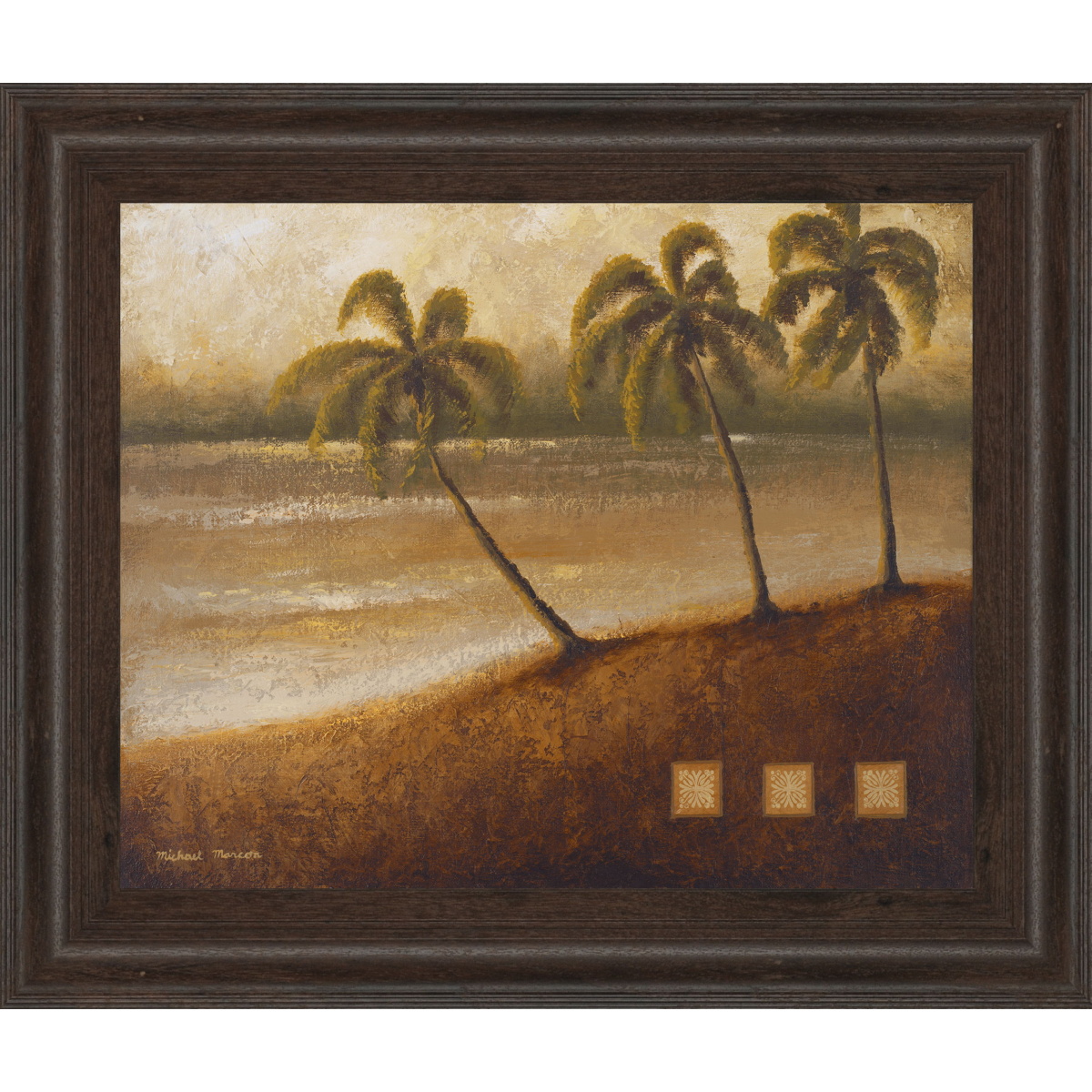 ab3e34013ad4ed1c5c5fedfc28817881 Tropical Escape Il By Michael Marcon - Framed Print Wall Art - Light Brown - Image 1