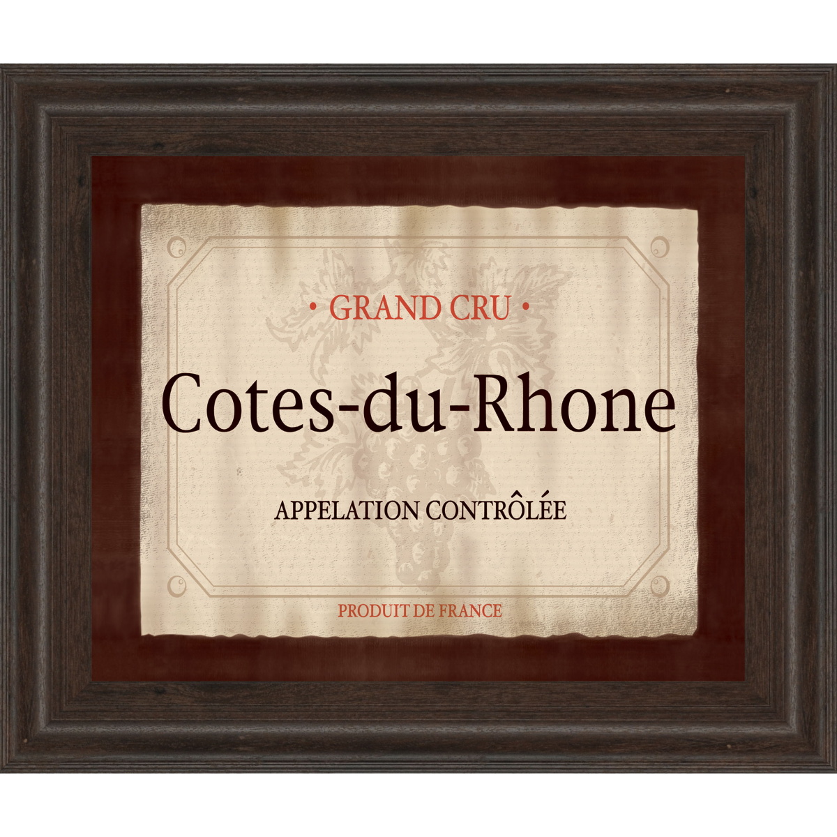 b190d4adc303b1e9323bb4fe0df01697 Cote Du Rhone By Paola Viveiros - Framed Print Wall Art - Beige - Image 1
