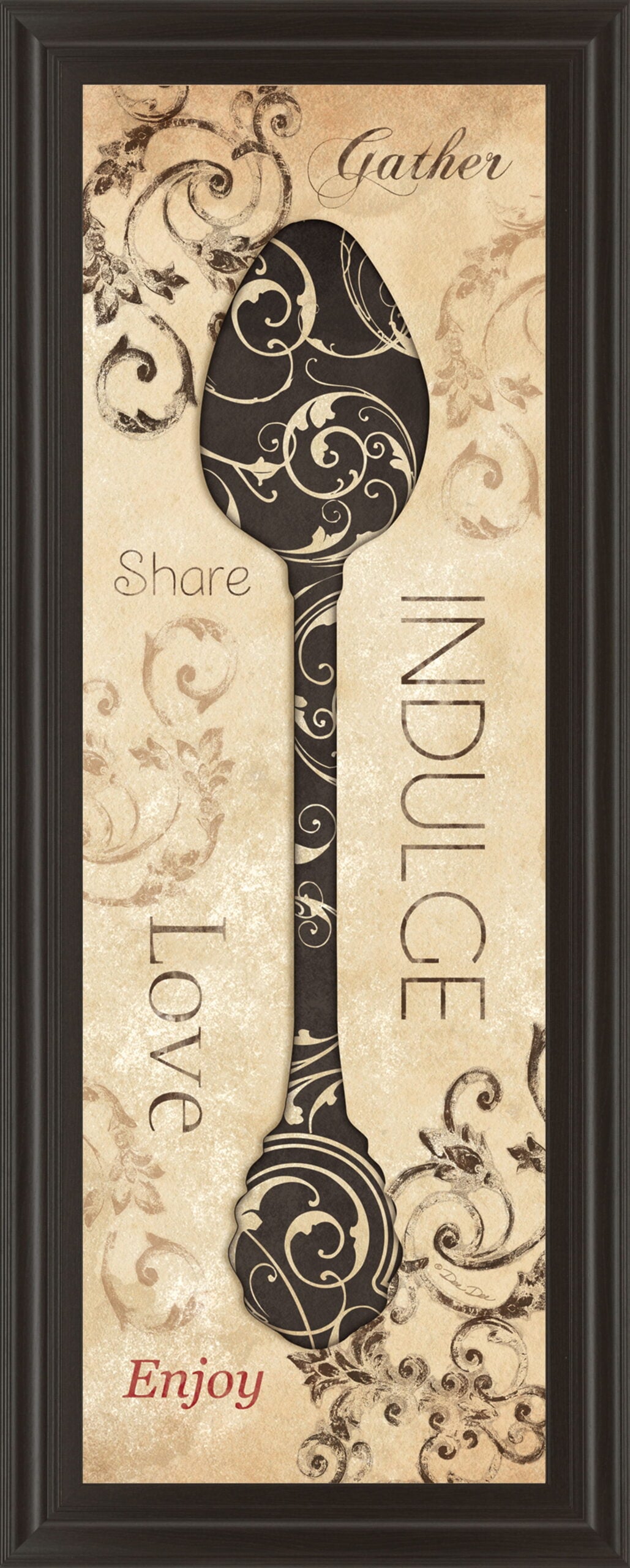 Indulge By Dee Dee - Framed Print Wall Art - Beige