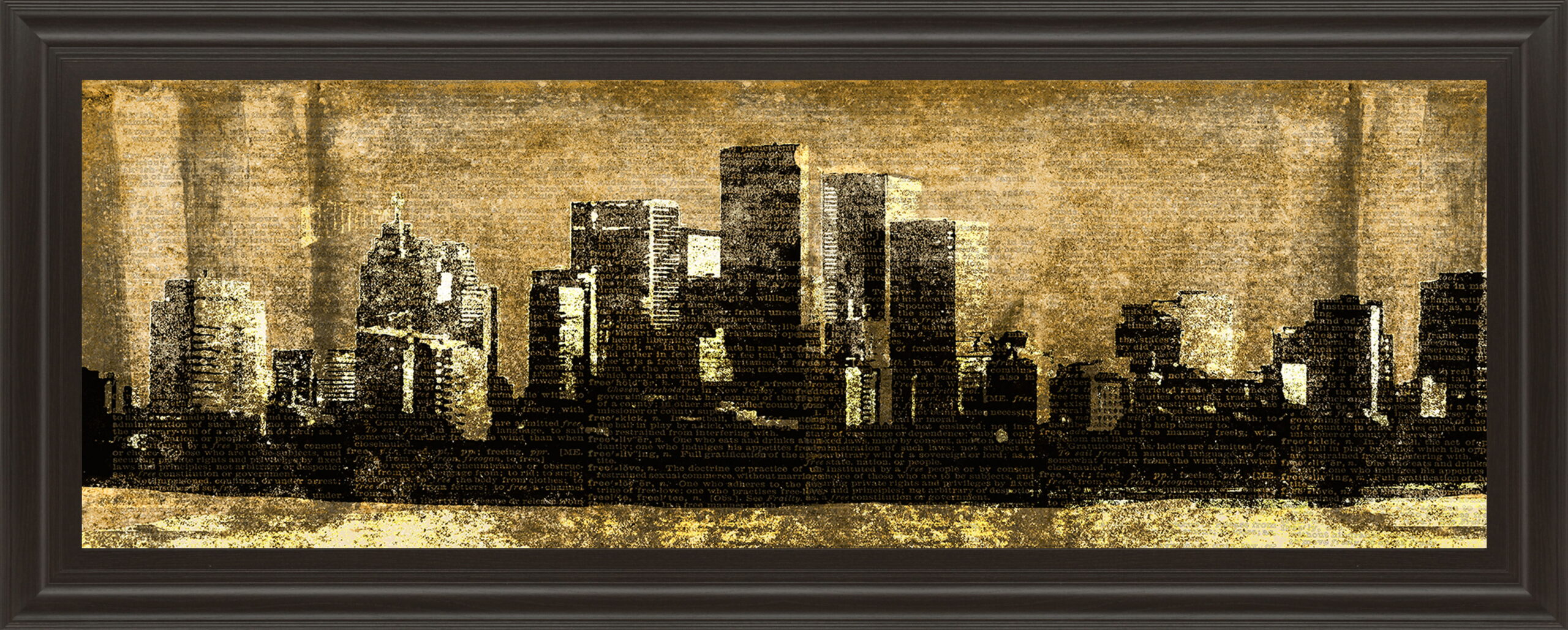 Defined City Il By Sd Graphic Studio - Framed Print Wall Art - Beige