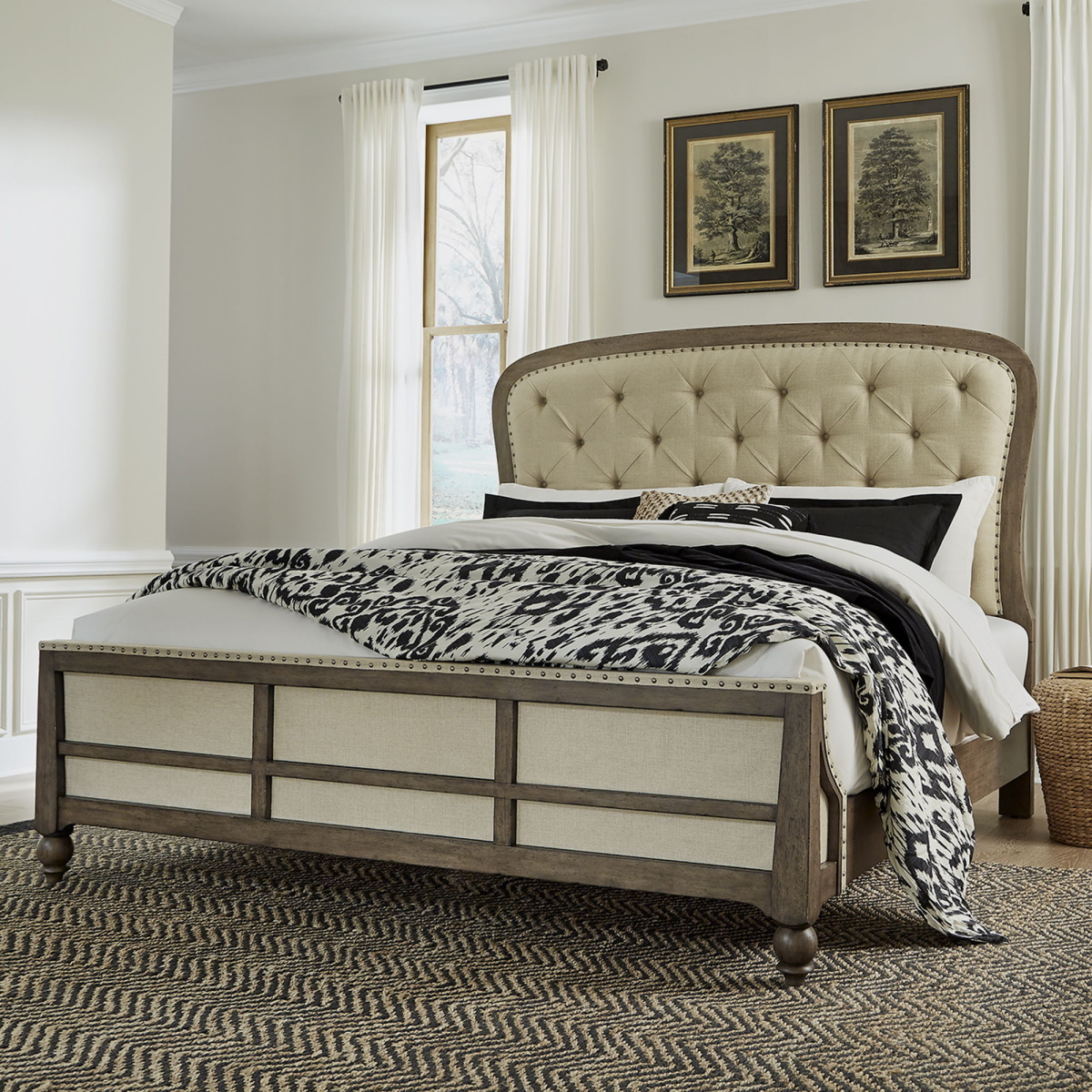 bf97c85ae055327770ae0c007696c30b Americana Farmhouse - King Shelter Bed - Light Brown - Image 1