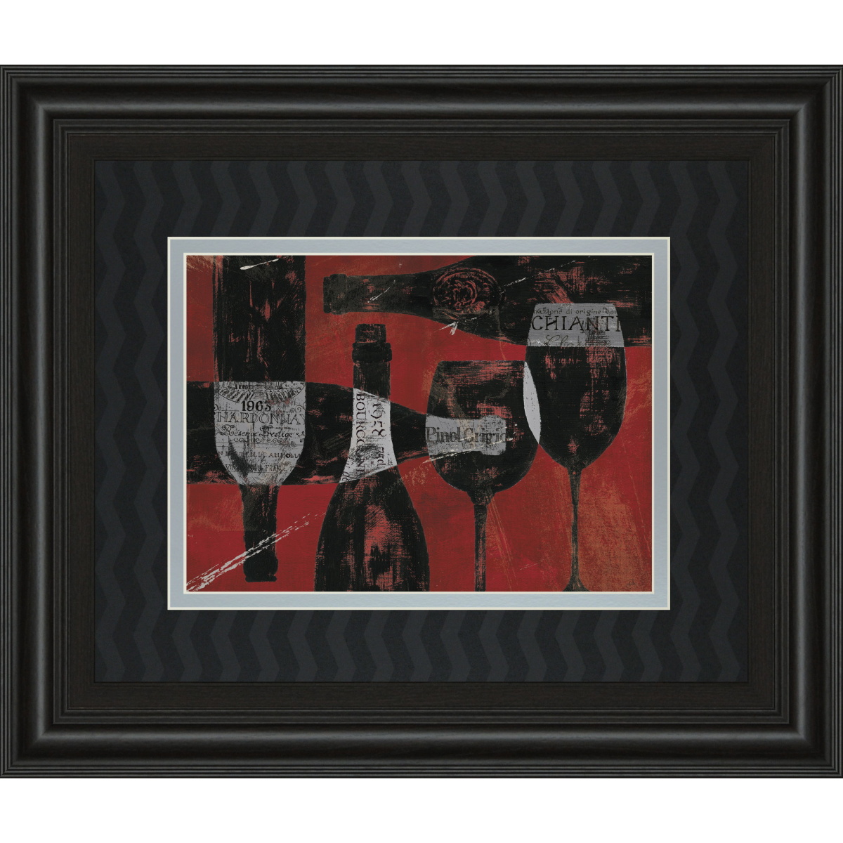 c69e89d0070c58e4c91a3227c2534678 Wine Selection IIl By Daphane Brissonet - Framed Print Wall Art - Red - Image 1