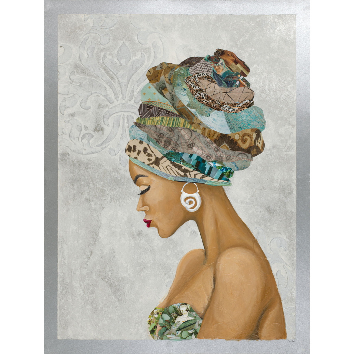 c9cb0b4cd9b50b8d7646854b7423a72b African Goddess On Silver By Gina Ritter - Light Gray - Image 1