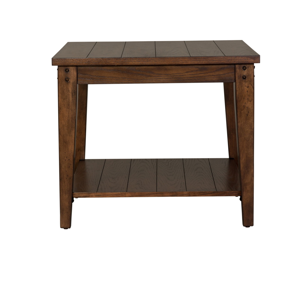 cae106a4842ea13772be3da2a9eef7fd Lake House - Square Lamp Table - Rustic Brown - Image 1