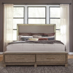 Canyon Road - King Storage Bed - Light Brown