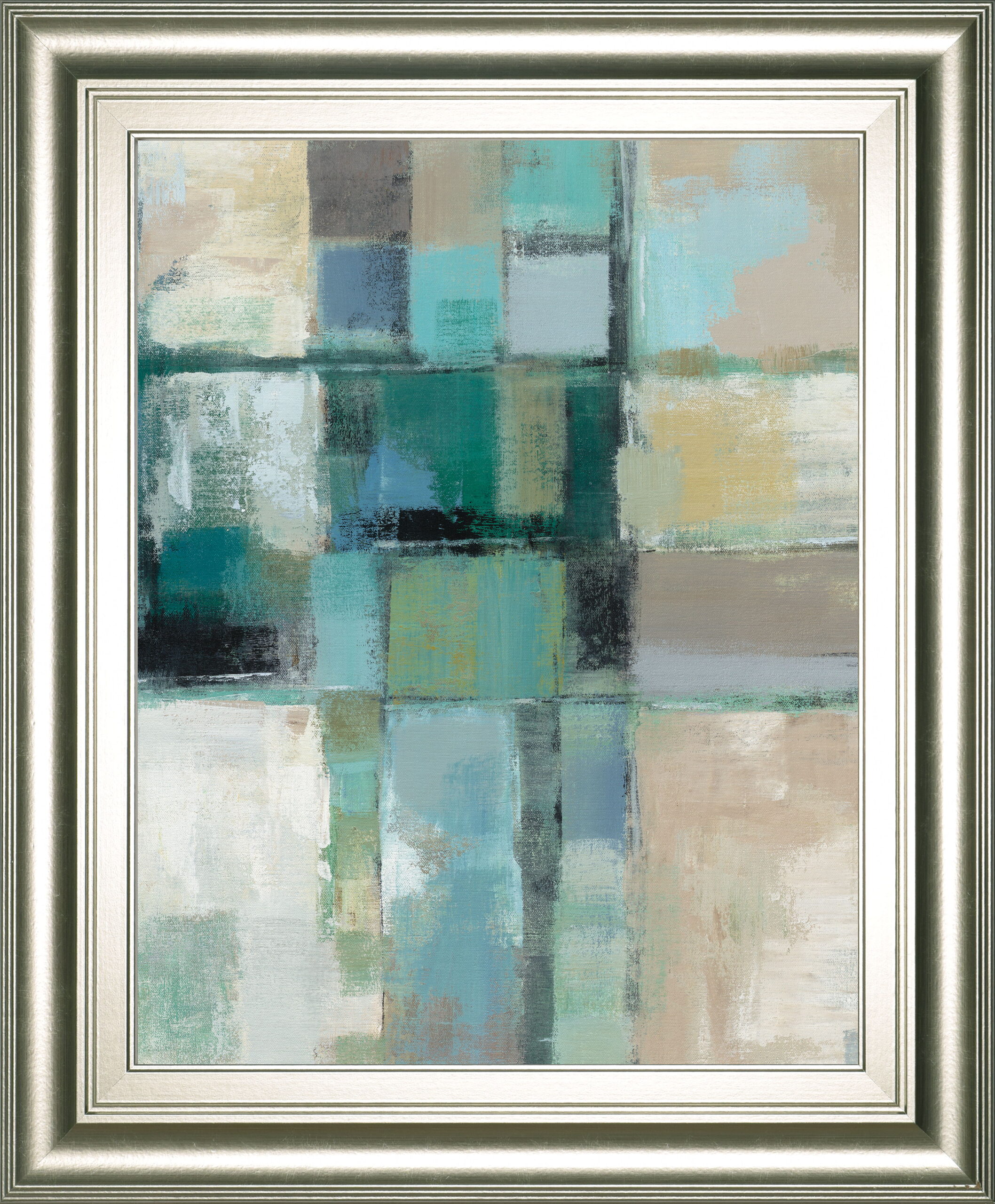 Island Hues Crop 2 By Sylvia Vassileva - Framed Print Wall Art - Blue