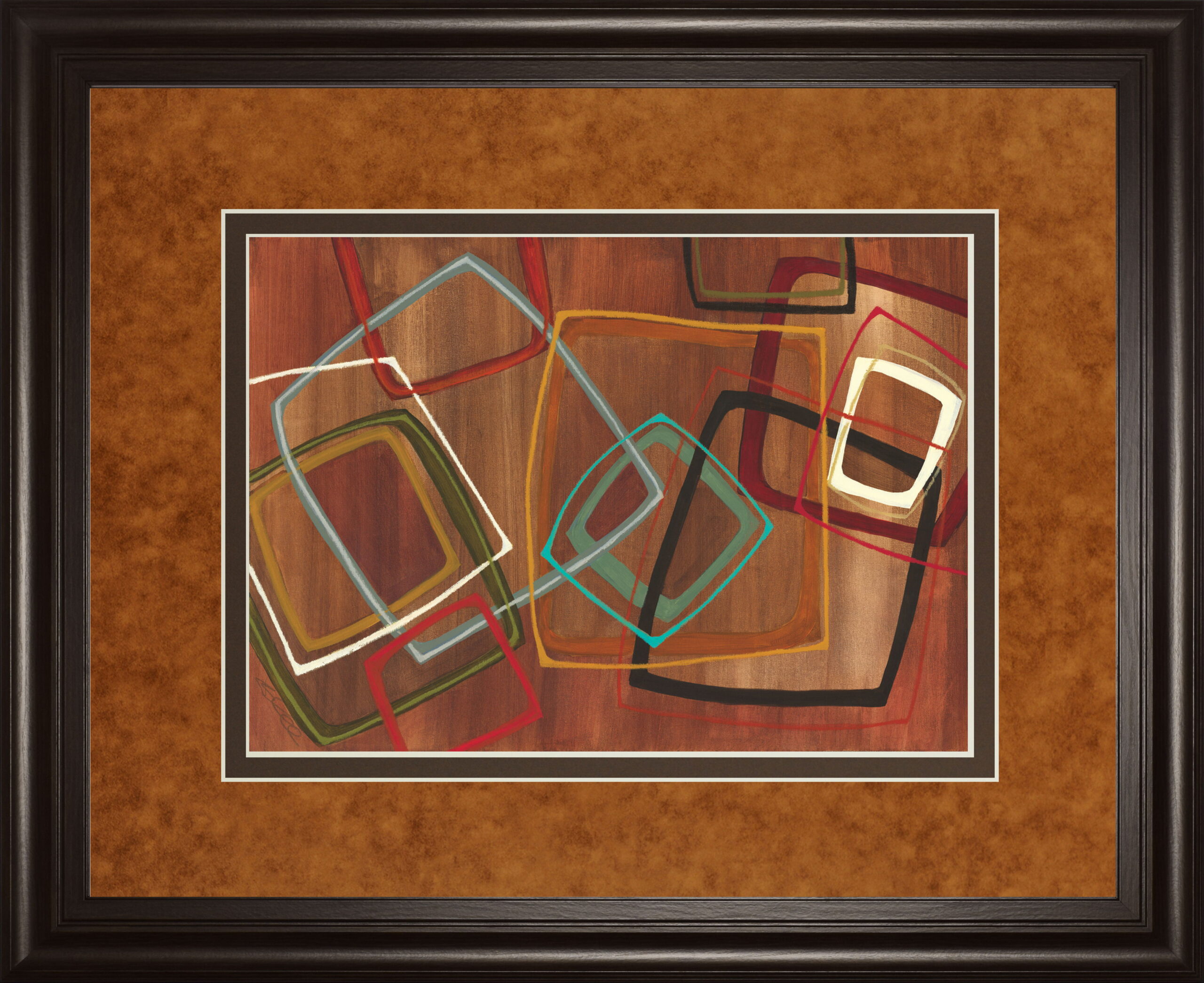 Twenty Tuesday Il By Jeni Lee - Framed Print Wall Art - Light Brown