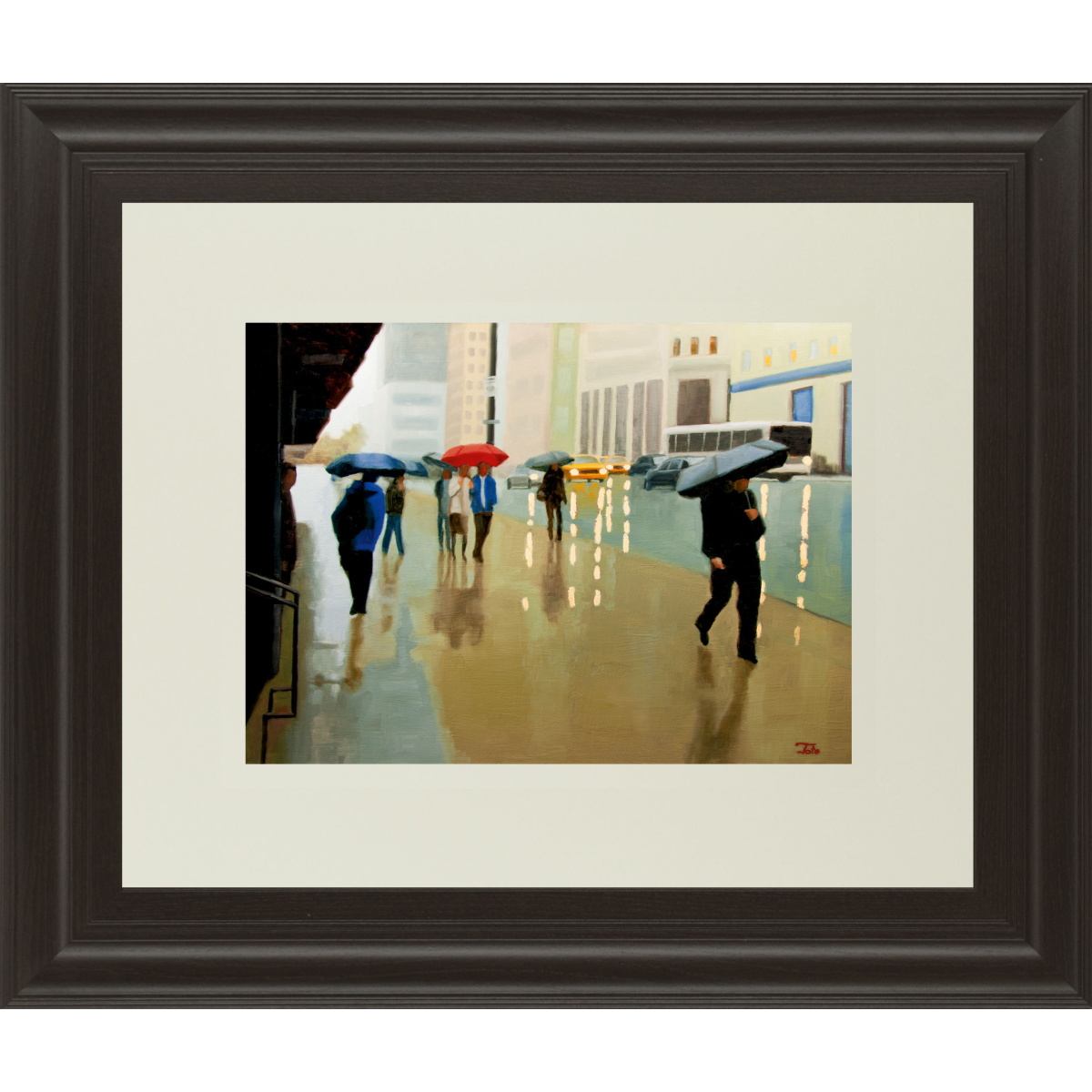 db3728d8bd89423ea81a465d93f739b4 New York State Of Mind By Tate Hamilton - Framed Print Wall Art - Beige - Image 1