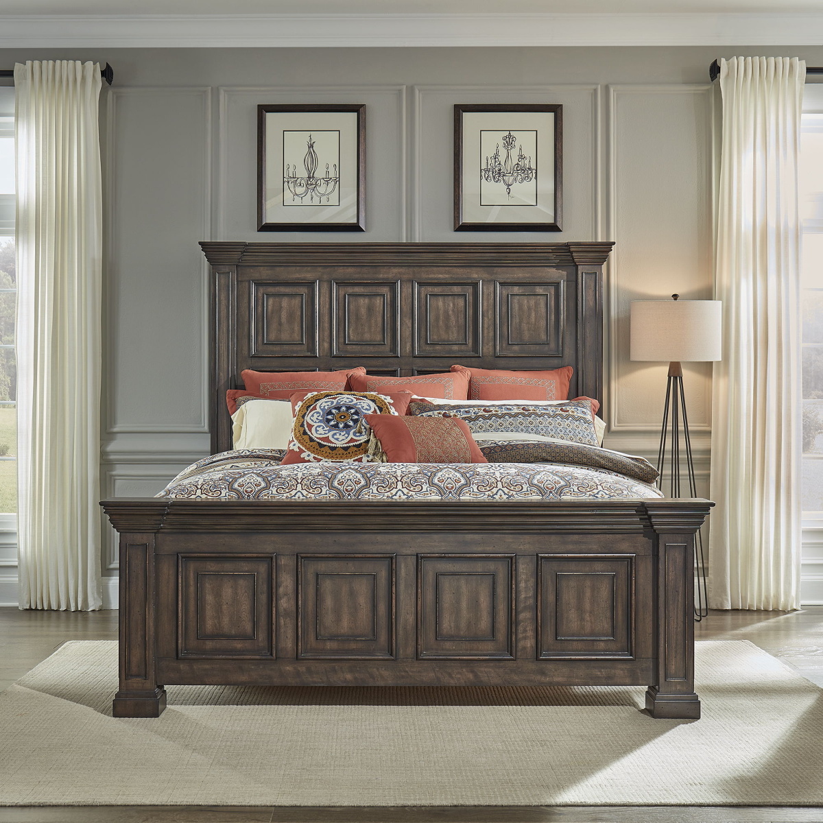 dcb0683cd80f3fc94bbb8e1f82b535e7 Big Valley - Queen Panel Bed - Light Brown - Image 1