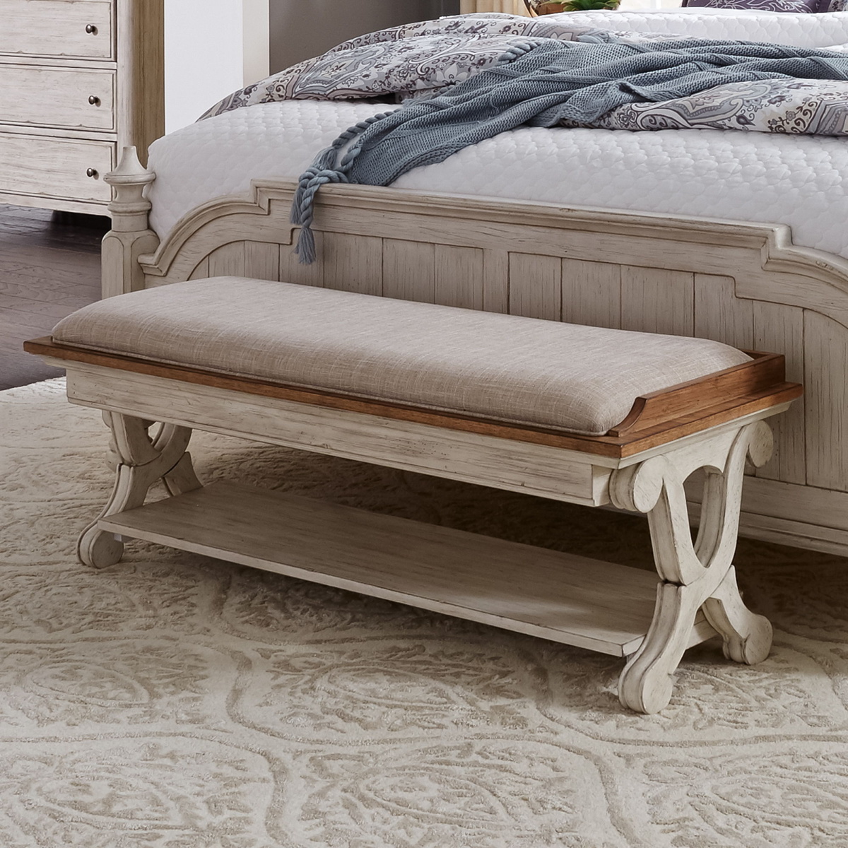 dd8b16a6a070038f85aeb2600cd2d55f Farmhouse Reimagined - Bed Bench - White - Image 1