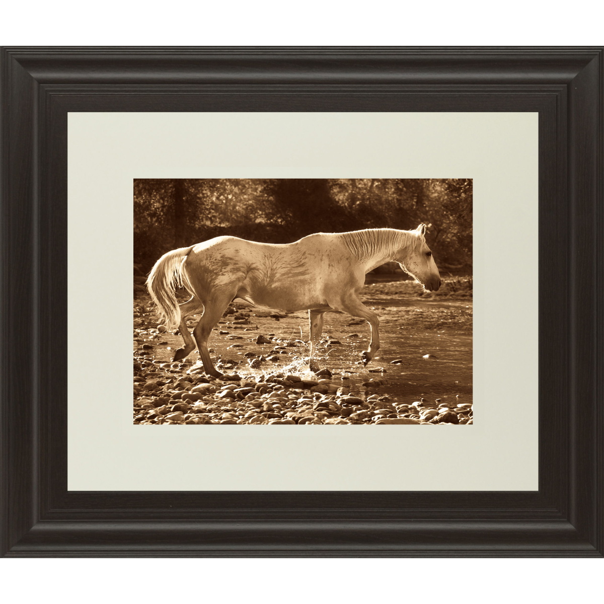 e039f5a3f124d2ecd7da0881516a37e1 The Crossing By Wendy Caro - Framed Print Wall Art - Light Brown - Image 1