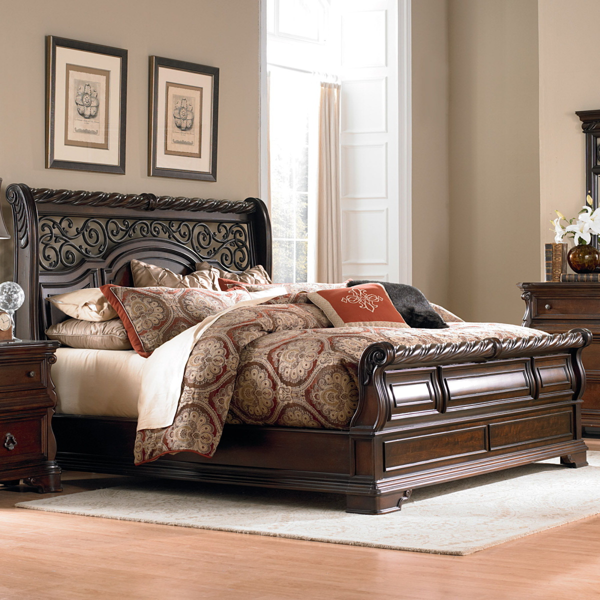 e0df344859c127b1df5e7b065653b2fe Arbor Place - Queen Sleigh Bed - Dark Brown - Image 1