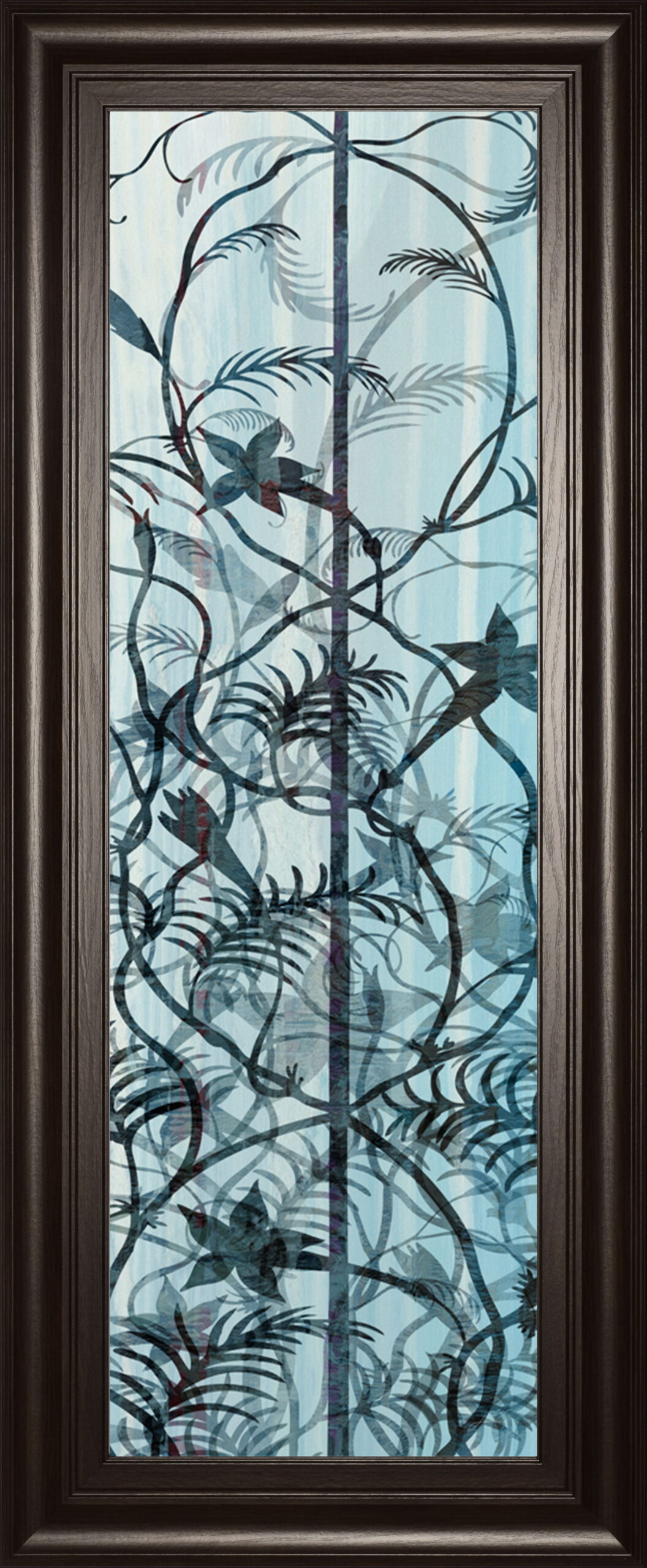 Climbers Il By James Burghardt - Framed Print Wall Art - Light Blue